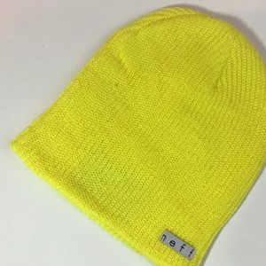 Neff beanie neon yellow knit